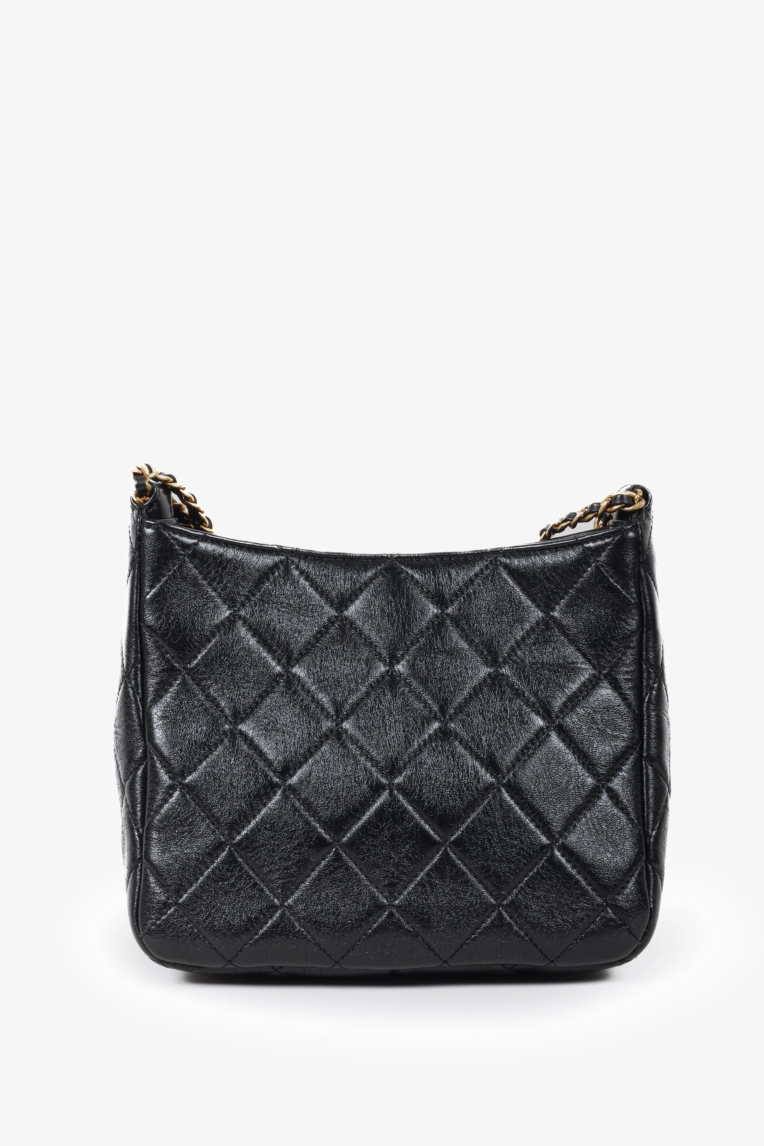 Chanel 22P Black Small Hobo Bag BLOGGER ARMOIRE
